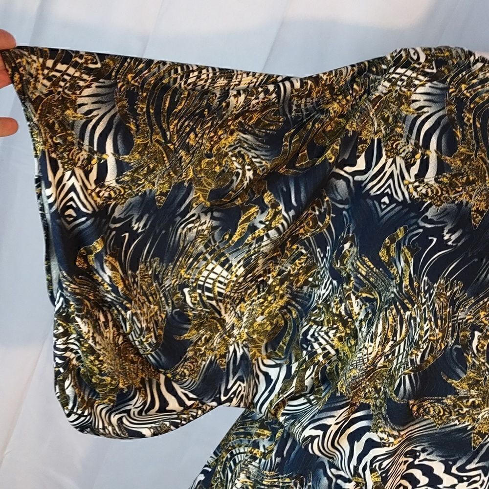 Abstract Animal Print Mini Dress/Cover-up - Picture 3 of 5